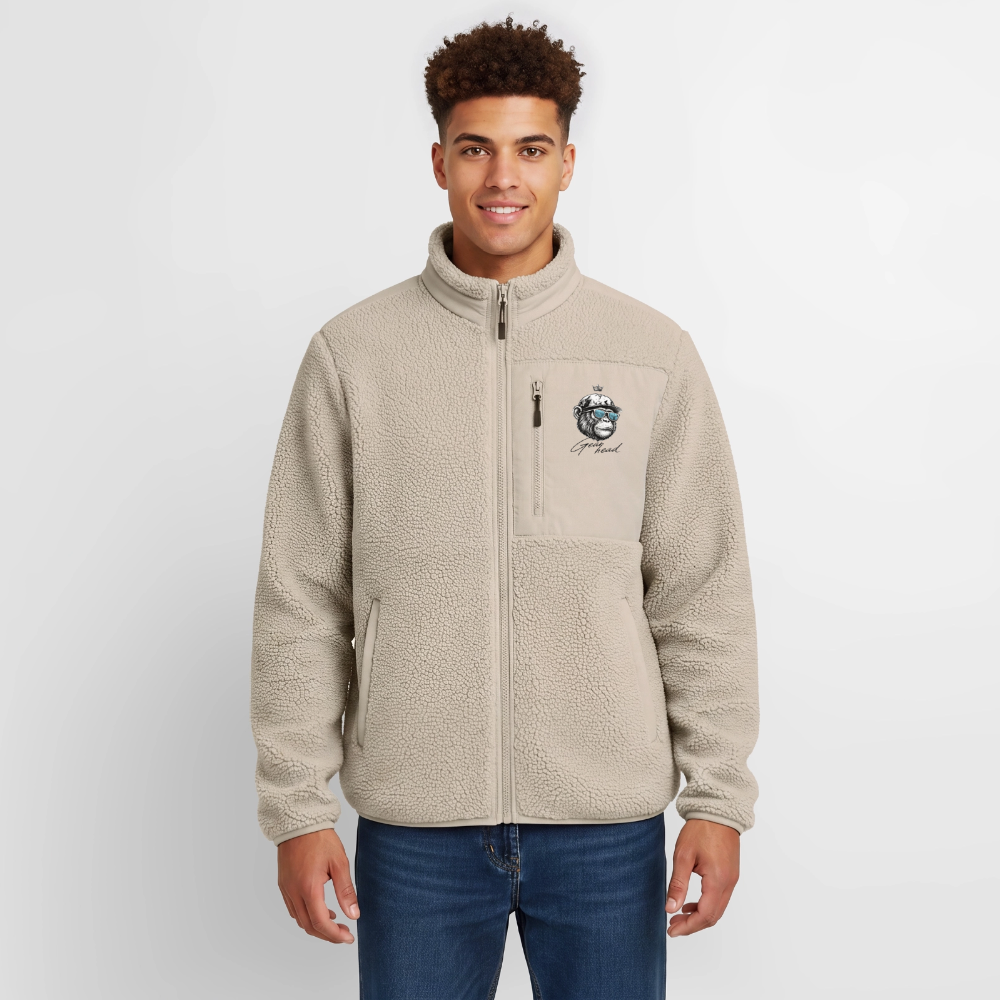 Unisex sherpajacka ledig passform Stanley/Stella - beige