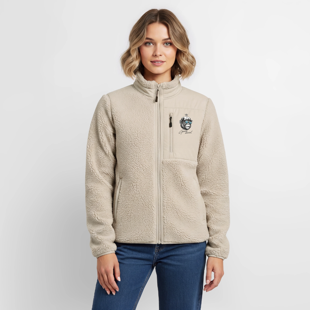 Unisex sherpajacka ledig passform Stanley/Stella - beige